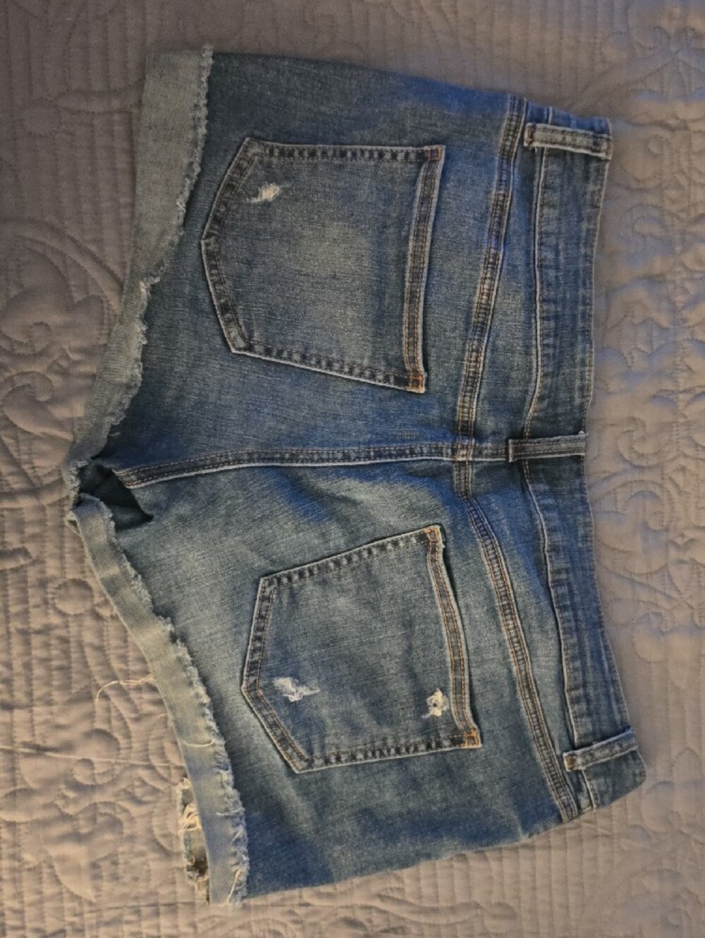 Maurices Light Blue Distressed Denim Shorts - Picture 4 of 4